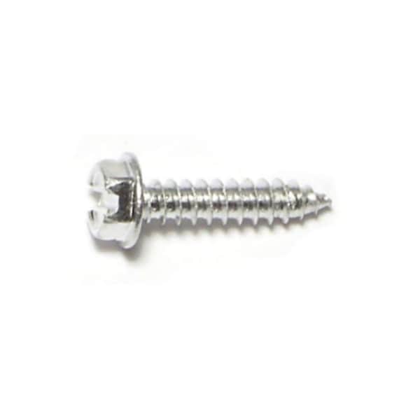 Midwest Fastener Sheet Metal Screw, #8 x 3/4 in, Aluminum Flange Hex Head Slotted Drive, 40 PK 62376 - main